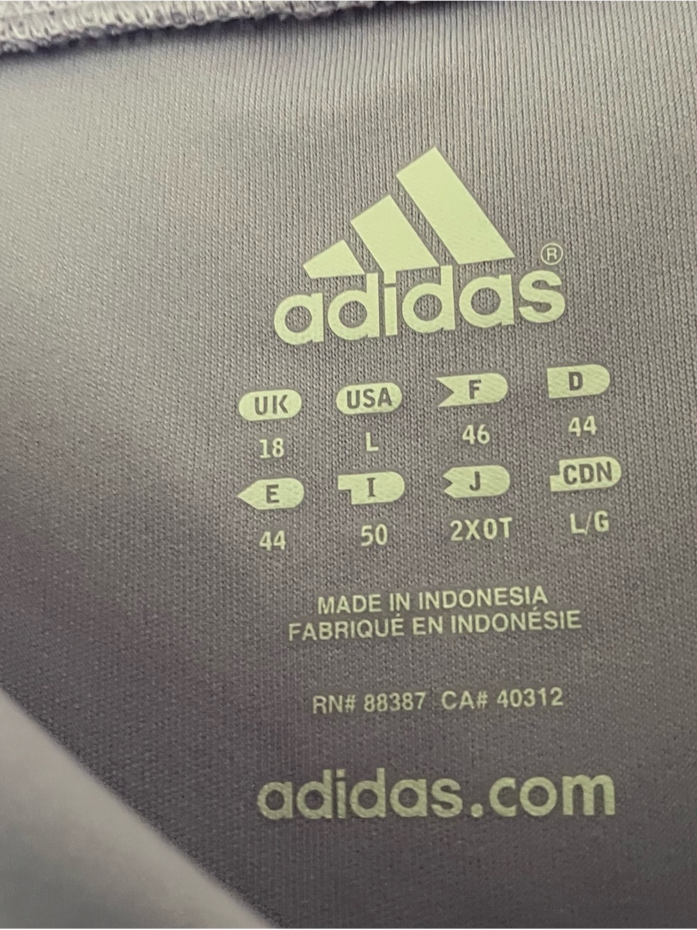 Adidas Lavender Polyester V-Neck Three Stripes Shirt (NWT) - Picture 4 of 7